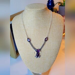 Amethyst Sterling Silver Statement Necklace